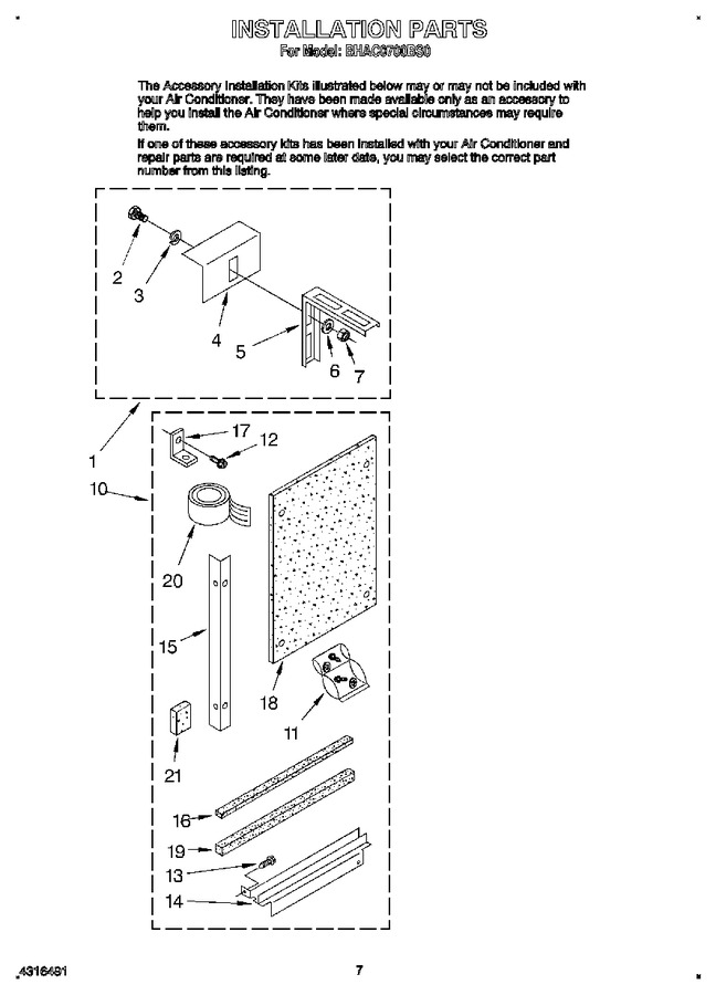 Diagram for BHAC0700BS0