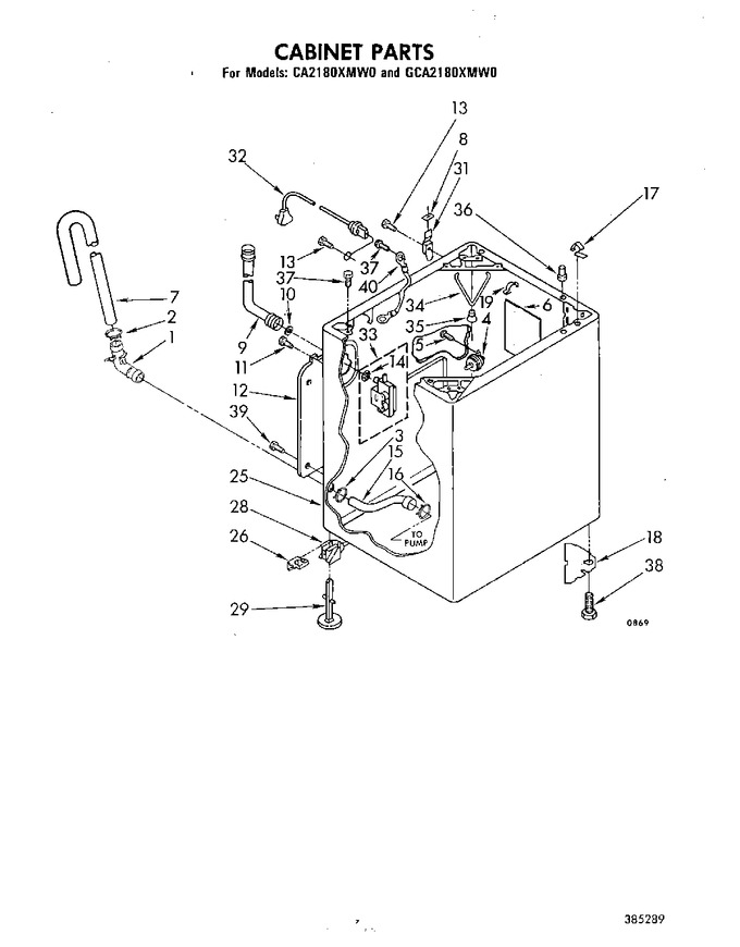 Diagram for GCA2180XMW0