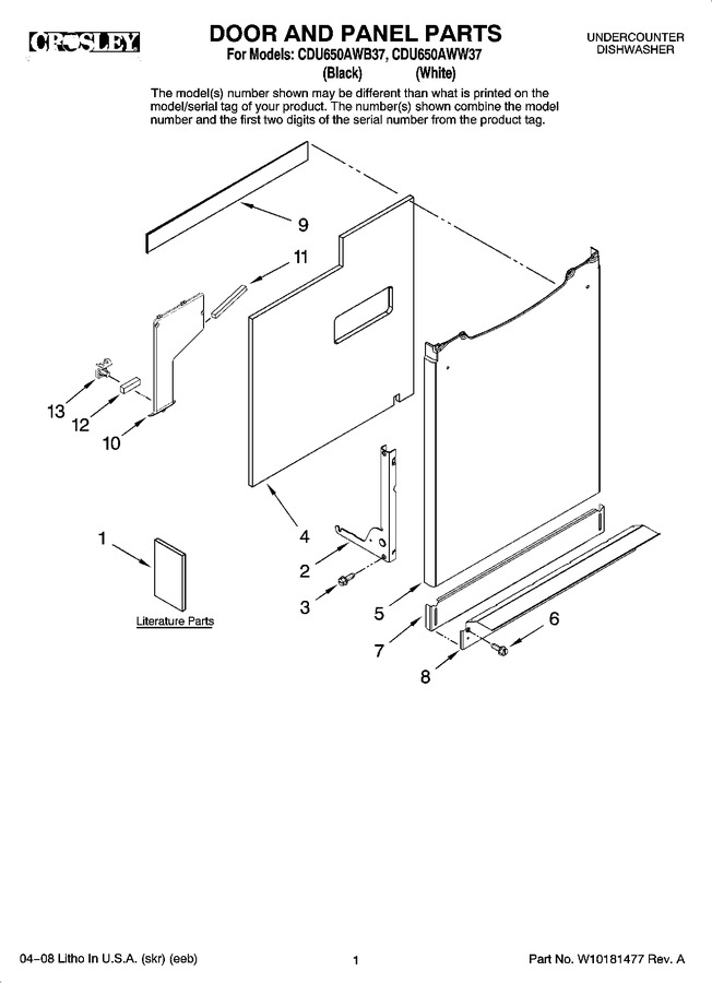 Diagram for CDU650AWW37