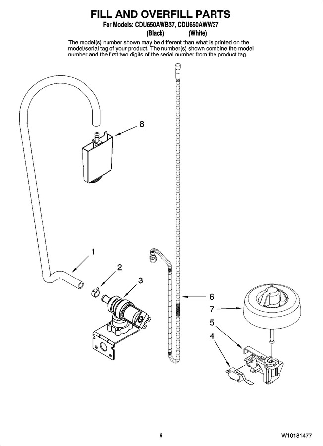 Diagram for CDU650AWW37