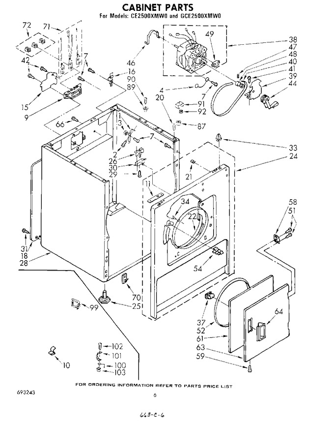 Diagram for GCE2500XMW0