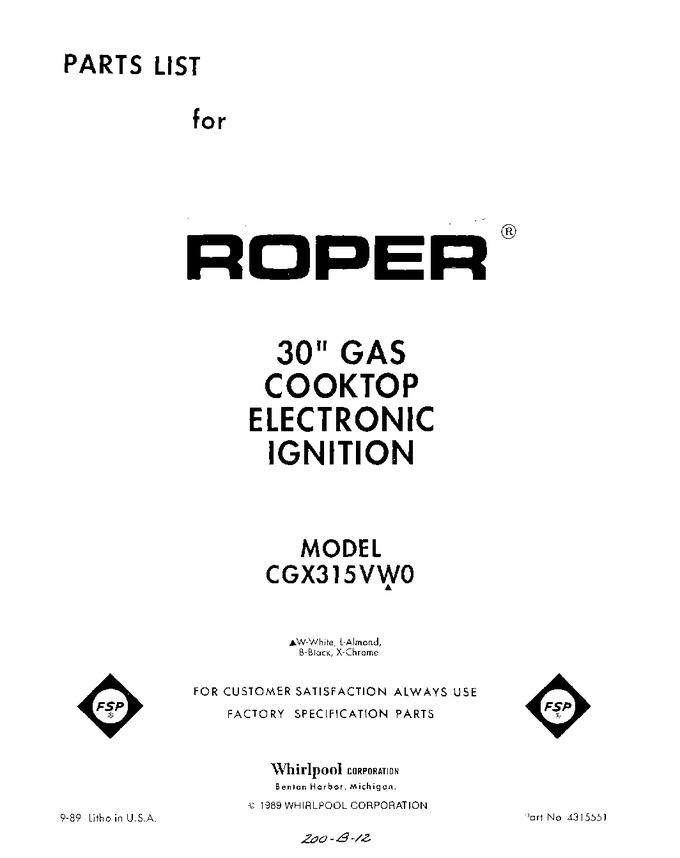 Diagram for CGX315VB0
