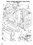 Diagram for 02 - Lower Cabinet And Front Panel Parts