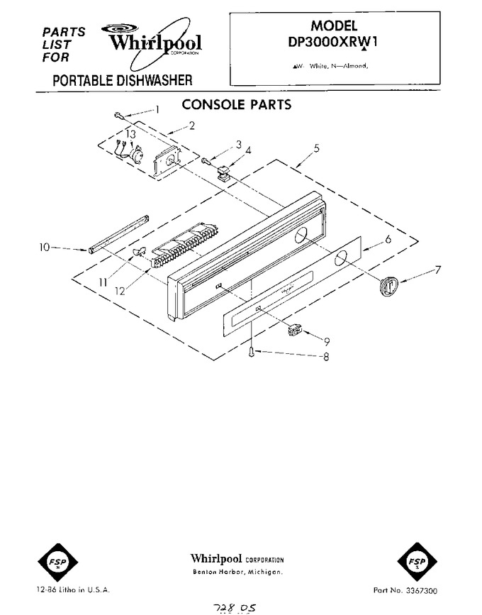 Diagram for DP3000XRW1