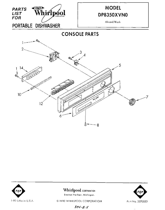 Diagram for DP8350XVN0