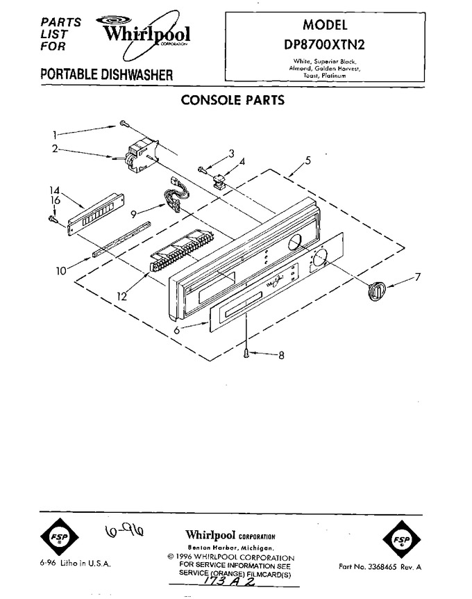 Diagram for DP8700XTN2