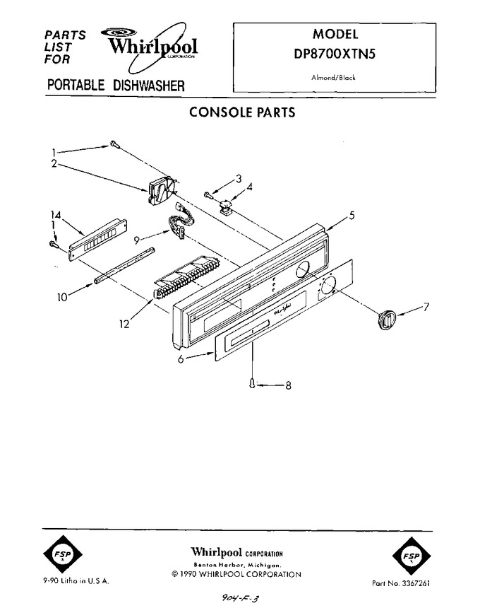 Diagram for DP8700XTN5
