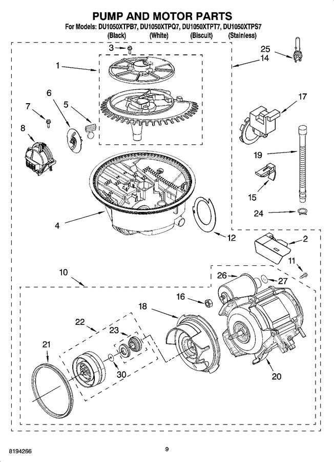 Diagram for DU1050XTPB7