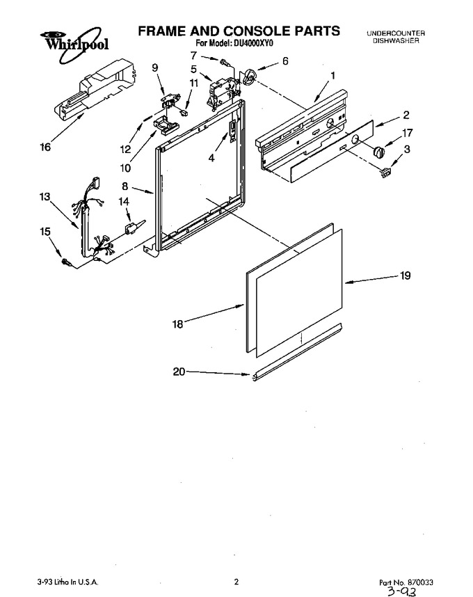 Diagram for DU4000XY0