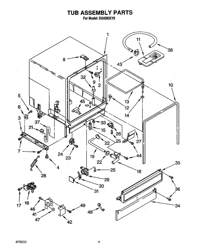 Diagram for DU4000XY0