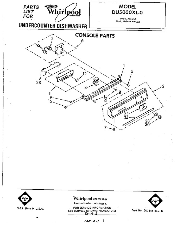 Diagram for DU5000XL0