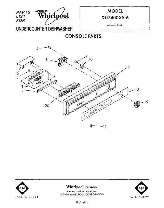 Diagram for DU7400XS6
