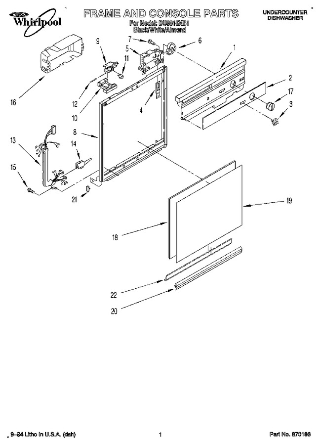 Diagram for DU8016XB1