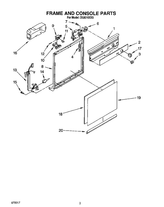 Diagram for DU8016XX5