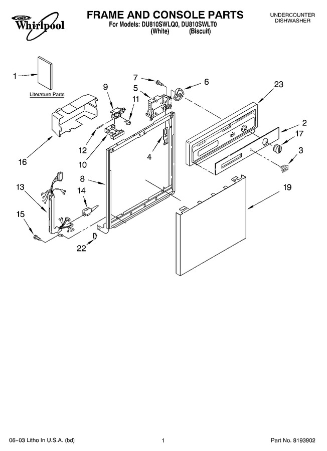 Diagram for DU810SWLT0