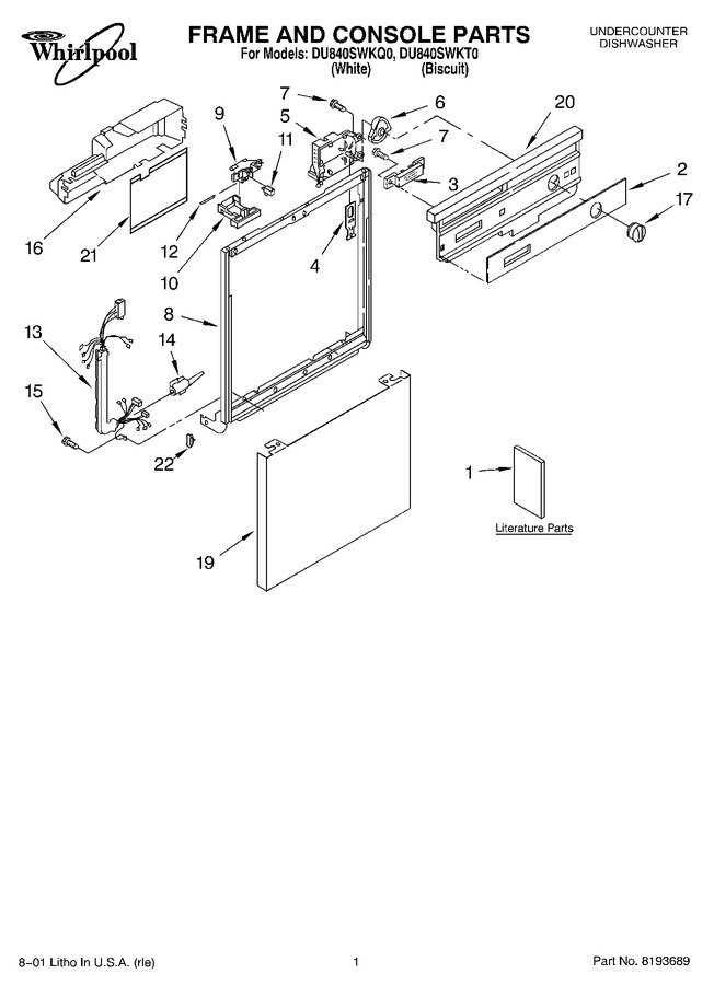 Diagram for DU840SWKT0