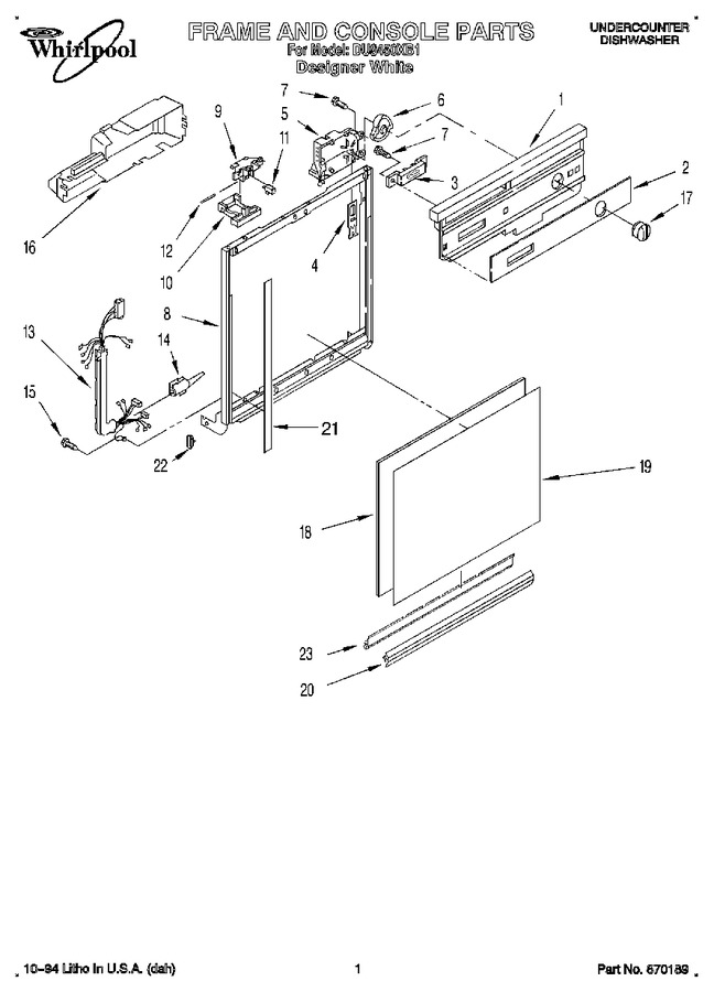 Diagram for DU8450XB1