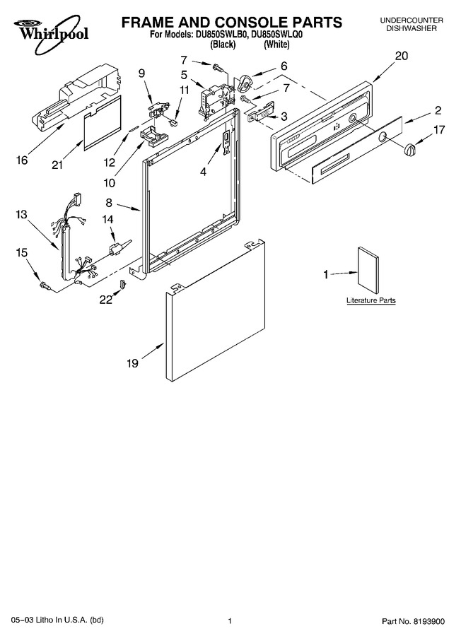 Diagram for DU850SWLQ0