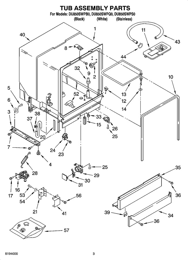 Diagram for DU850SWPQ0