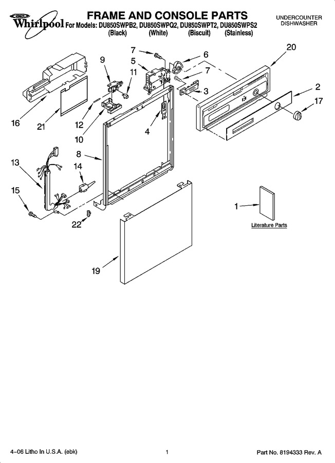 Diagram for DU850SWPS2