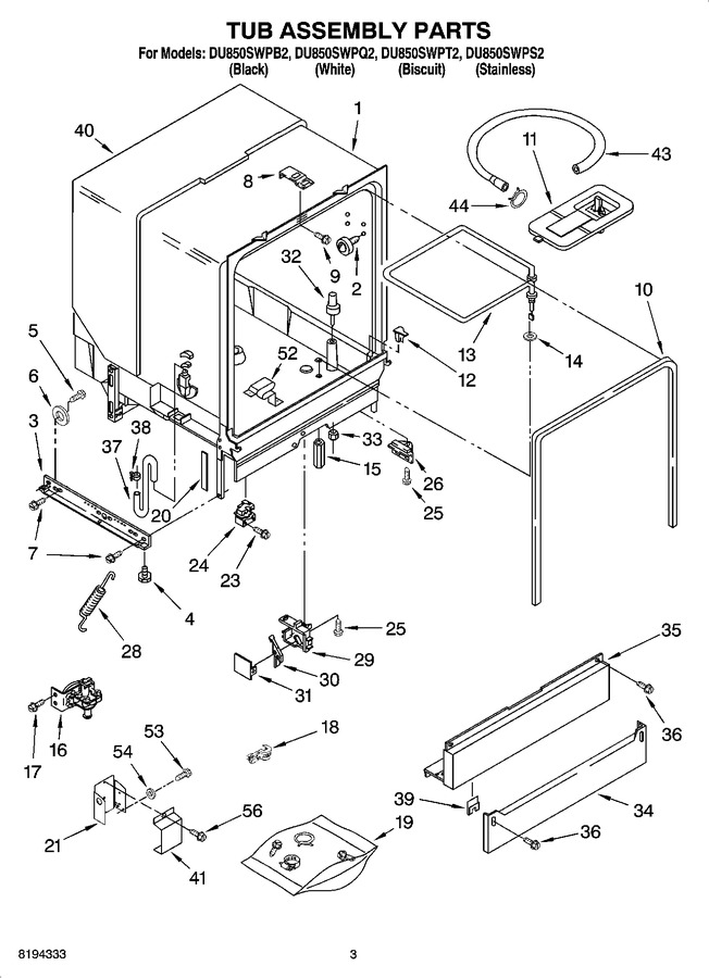 Diagram for DU850SWPQ2