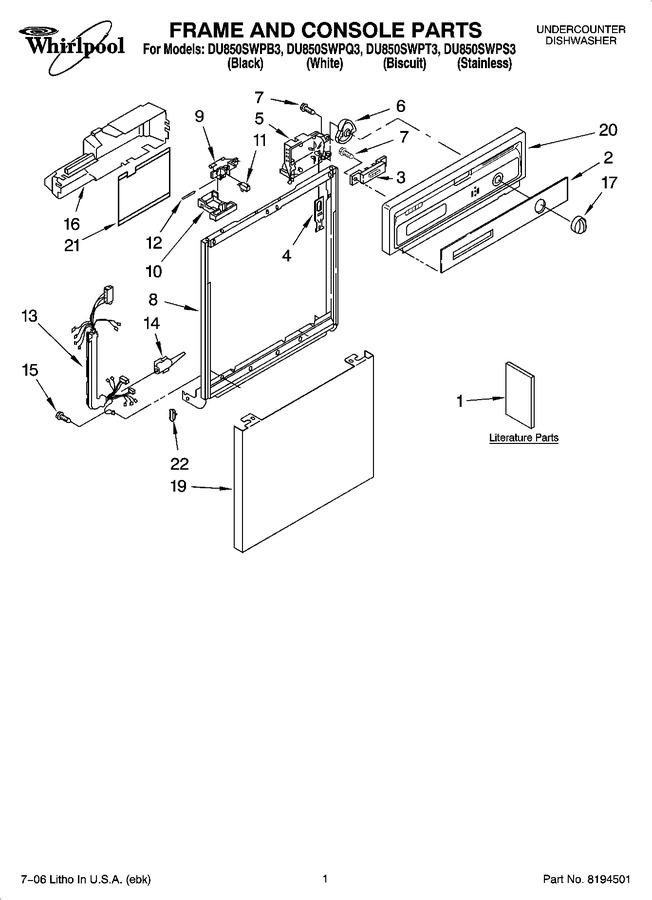 Diagram for DU850SWPB3