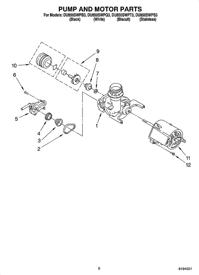 Diagram for DU850SWPT3