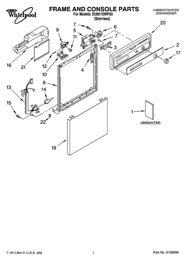 Diagram for DU851SWPS0