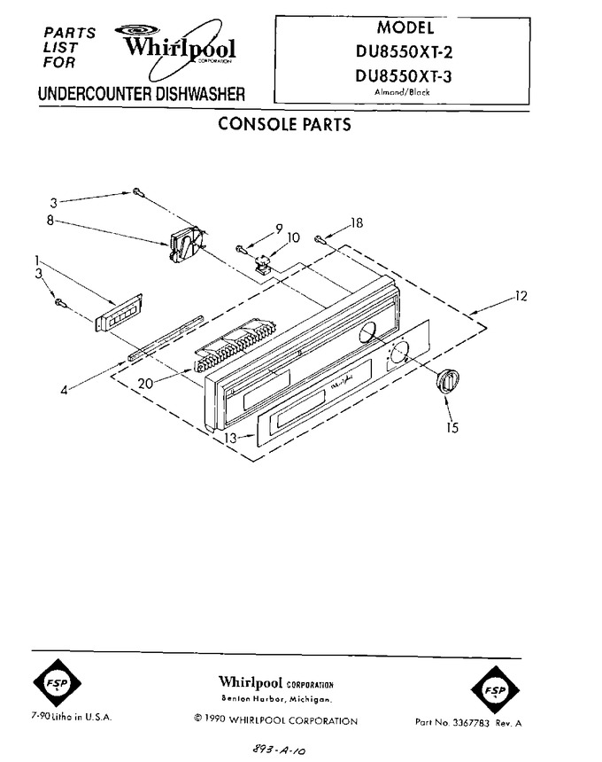 Diagram for DU8550XT3