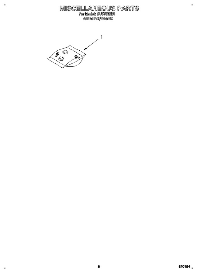 Diagram for DU8700XB1