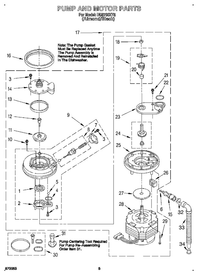 Diagram for DU8700XY5