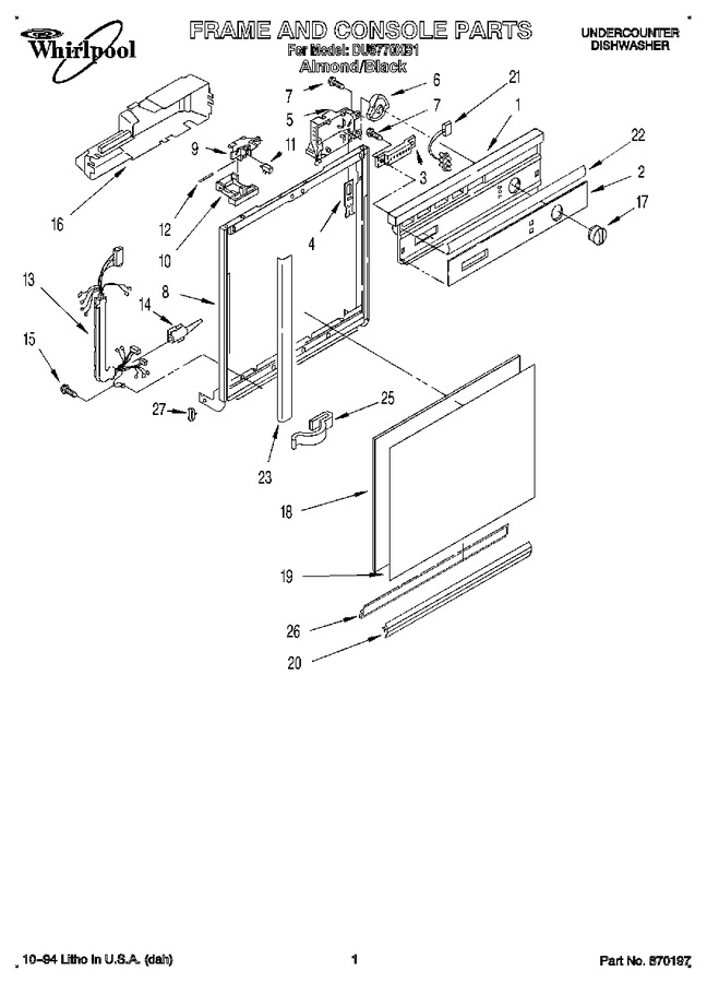 Diagram for DU8770XB1