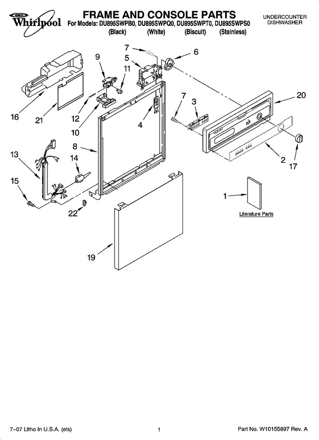 Diagram for DU895SWPB0