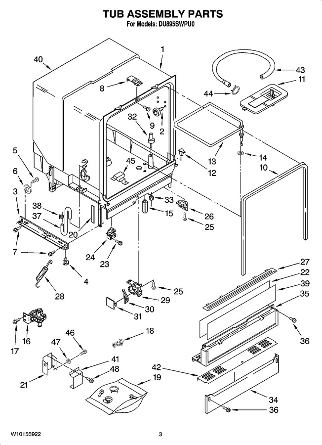 Diagram for DU895SWPU0