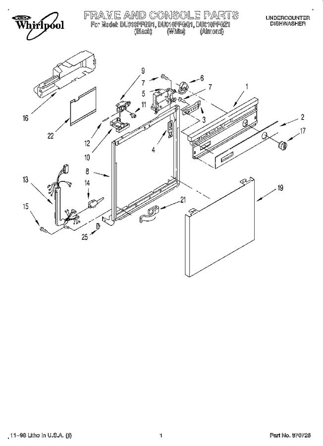 Diagram for DU910PFGB1