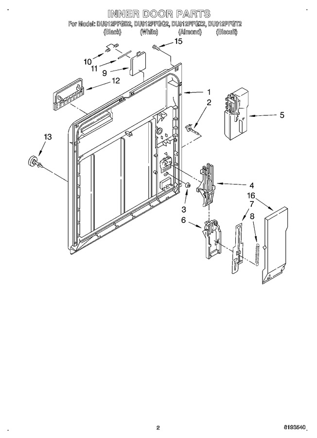 Diagram for DU912PFGQ2
