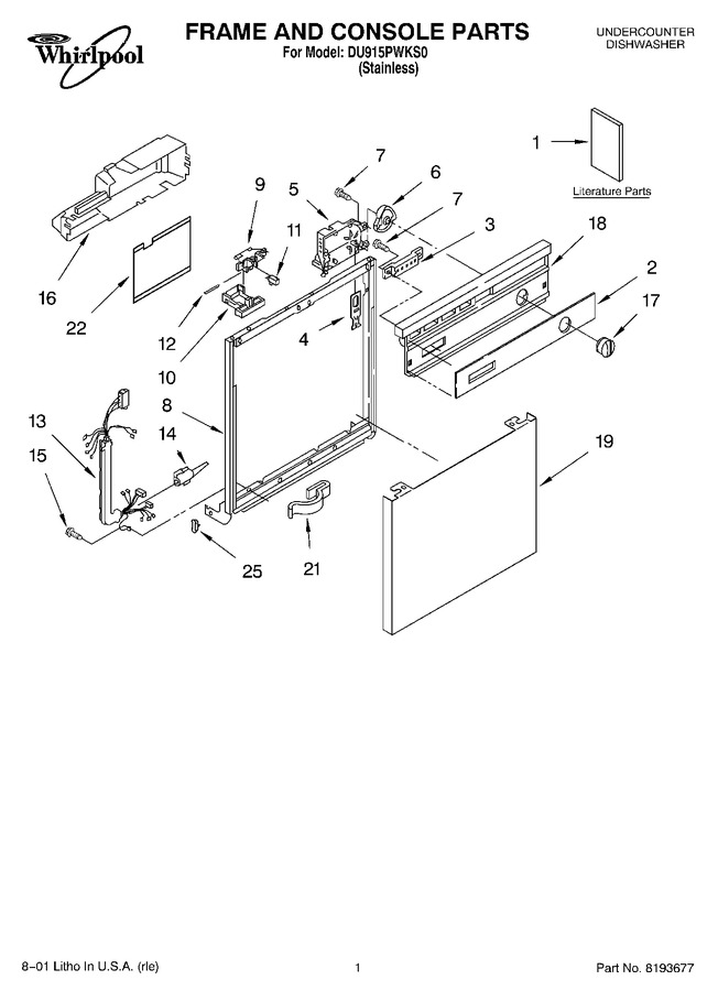 Diagram for DU915PWKS0