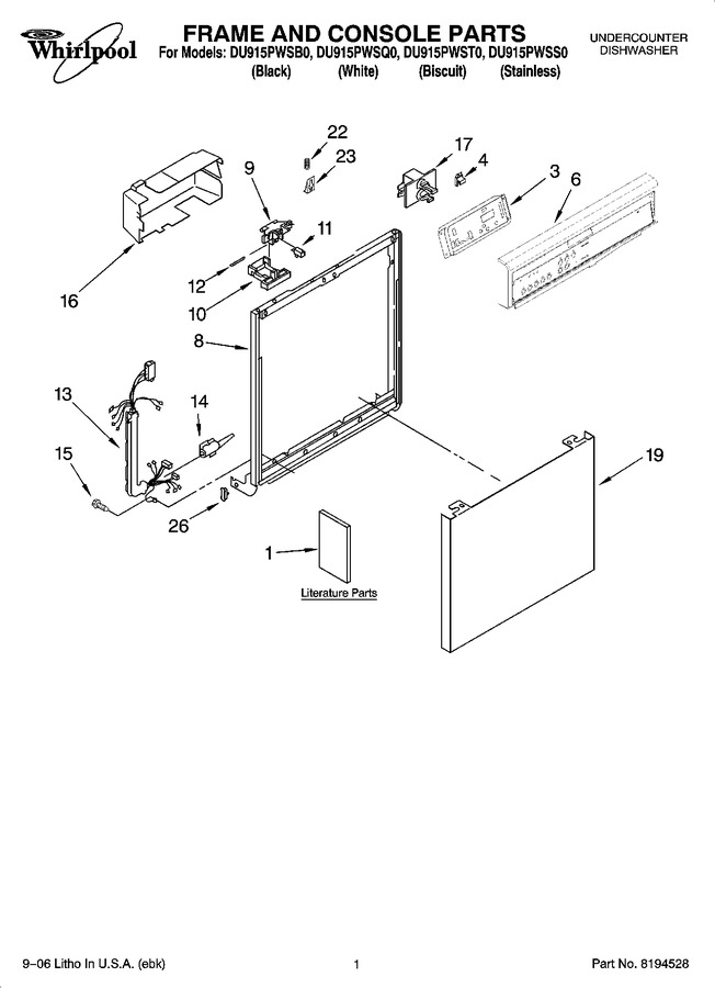 Diagram for DU915PWSB0