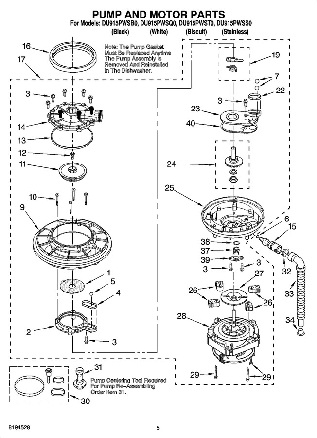 Diagram for DU915PWST0