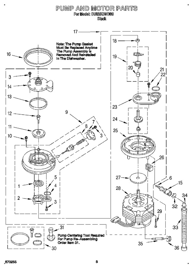 Diagram for DU925QWDB0