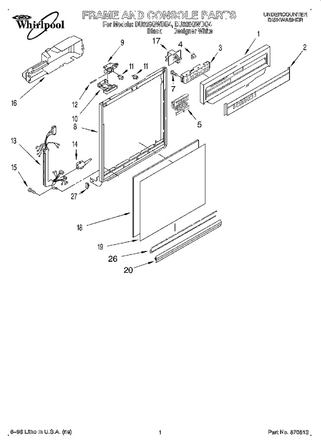 Diagram for DU925QWDB4