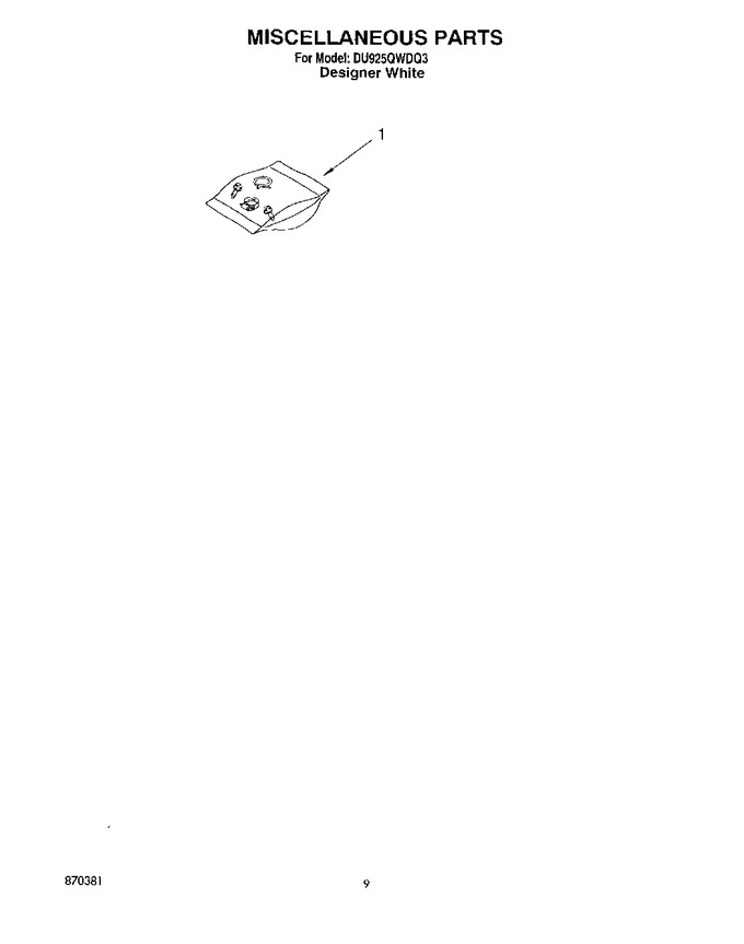 Diagram for DU925QWDQ3