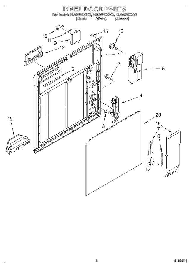 Diagram for DU925SCGZ3