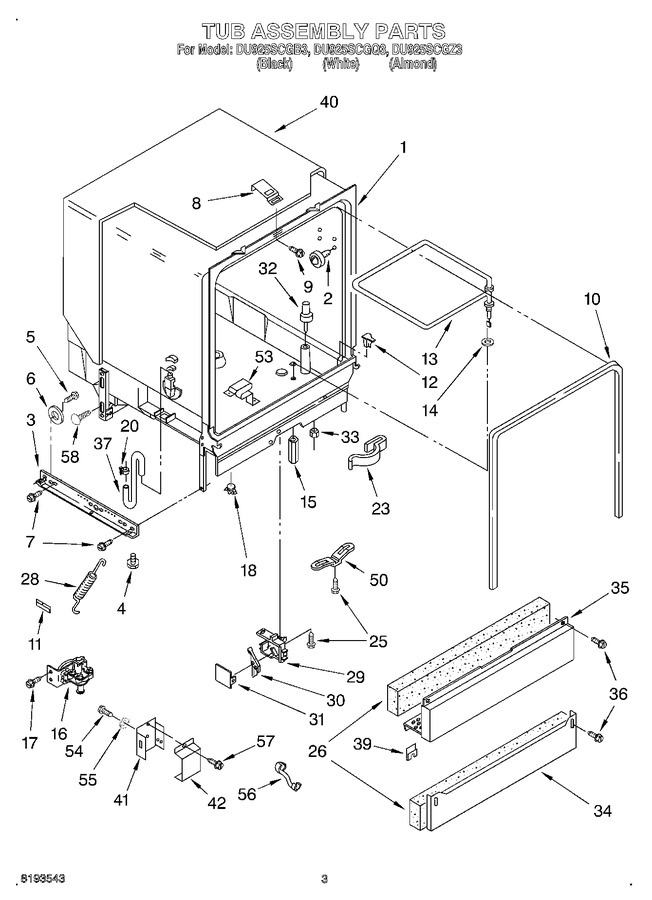 Diagram for DU925SCGQ3