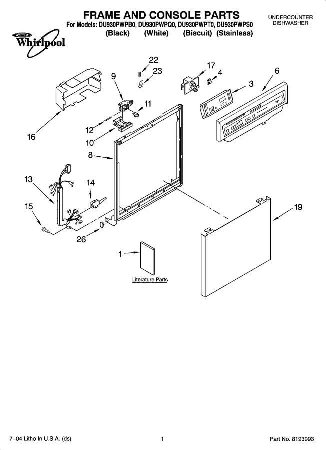 Diagram for DU930PWPT0