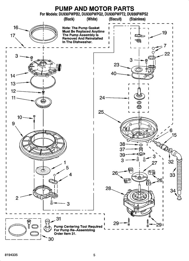 Diagram for DU930PWPT2