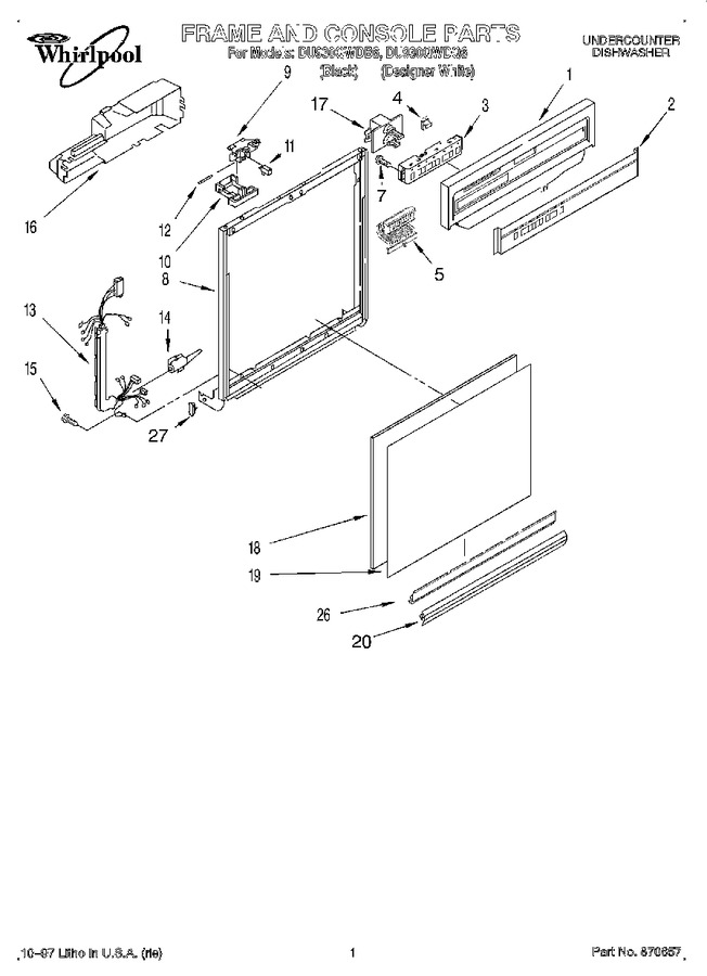 Diagram for DU930QWDB6