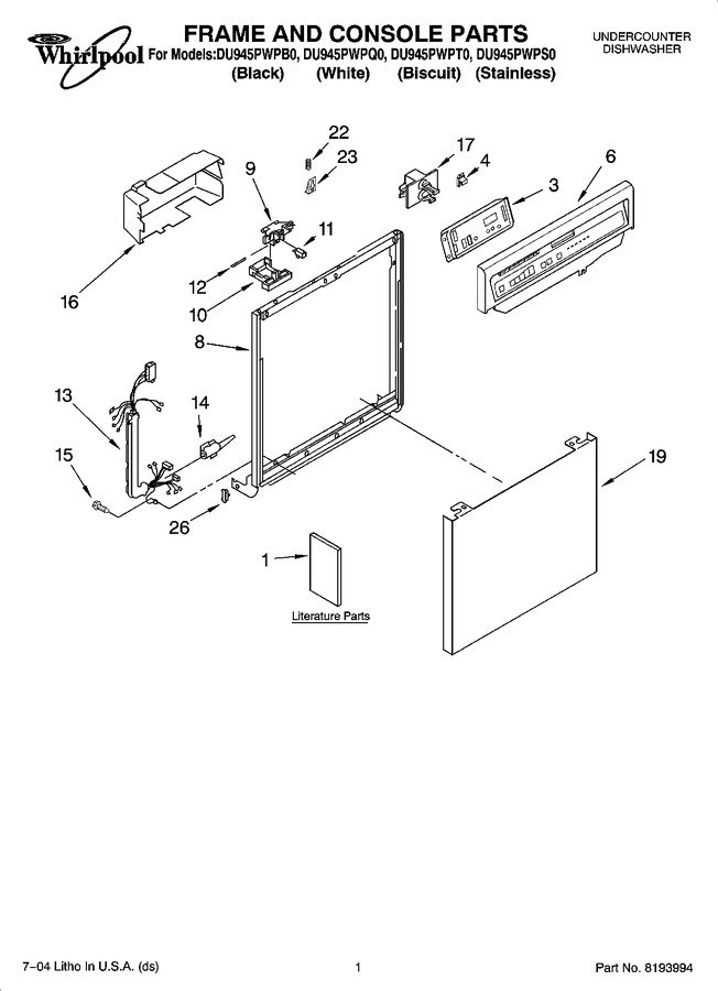 Diagram for DU945PWPT0