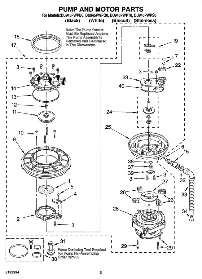Diagram for DU945PWPS0