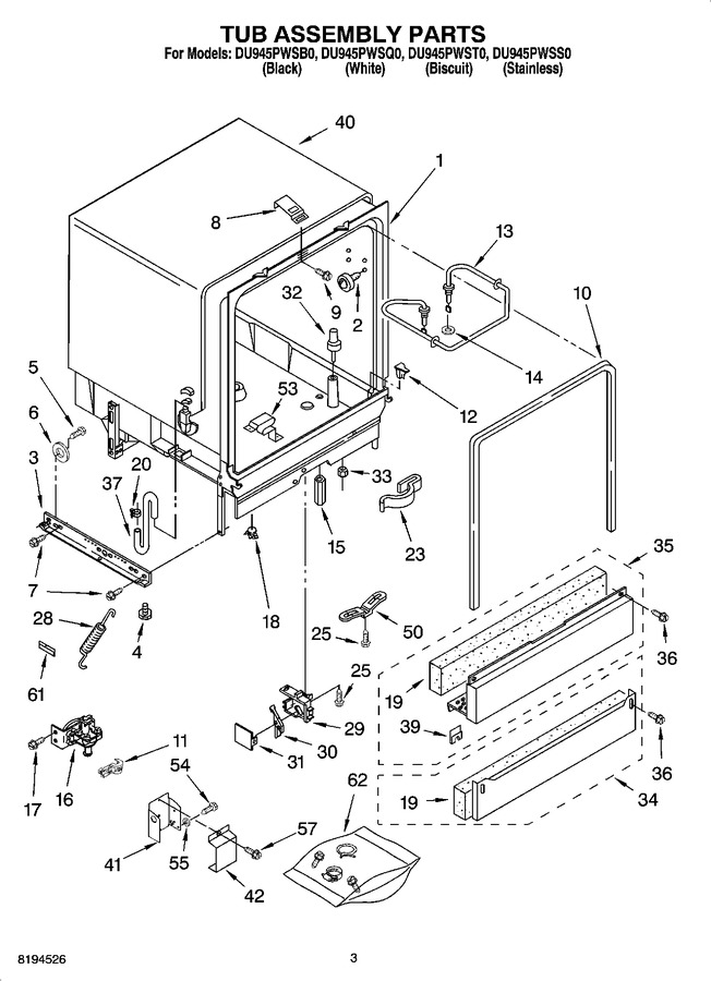 Diagram for DU945PWSB0